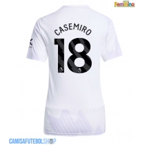 Camisa de time de futebol Manchester United Casemiro #18 Replicas 2º Equipamento Feminina 2025-26 Manga Curta